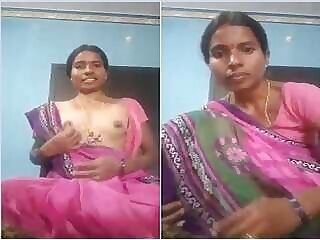 Horny Telugu Bhabhi Shows her naked body and masturbates
