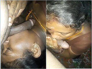 An exclusive blowjob by a horny aunt in Telugu