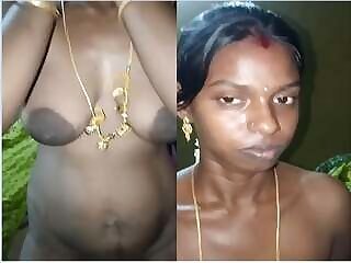 Exclusive Desi Tamil Wife's Breasts and Pussy Gripping by Husband