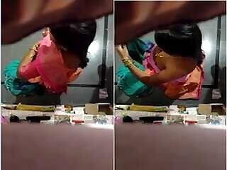 Recording Telugu Bhabha's tits with a hidden camera