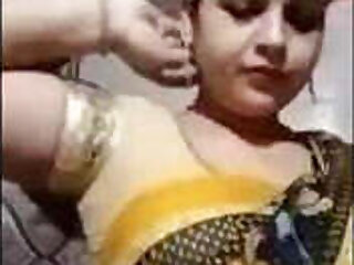 bubbly radhika bhabhi in saree showing her huge natural boobs pussy leaked mms