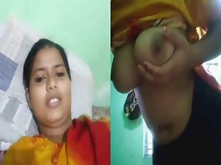 Bengali village girl shows her big tits on camera